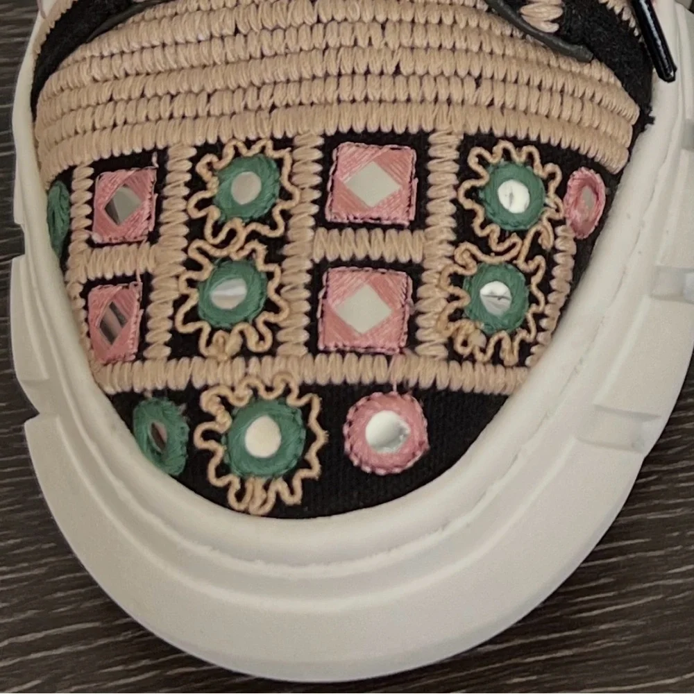 NWOT Free People “Catch Me If You Can” Crochet Platform Sneakers